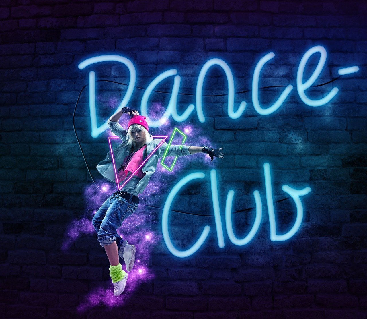 neon, shining, light